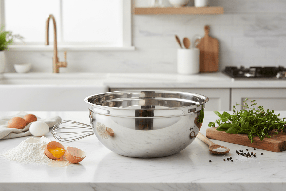 RAJ Stainless Steel German Mixing Bowl 40 cm | Baking, Marinating & Storage Bowl | SGMB40 - Al Kabayel Discount CentreRAJ Stainless Steel German Mixing Bowl 40 cm | Baking, Marinating & Storage Bowl | SGMB40BowlsRAJAl Kabayel Discount Centre