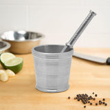 Raj Stainless Steel Mortar SM0004, Garlic Crusher , Manual Spices Grinder Chutney Maker Ideal for Ginger Garlic, Herbs Grinder - 8.5CM(Large) - Al Kabayel Discount CentreRaj Stainless Steel Mortar SM0004, Garlic Crusher , Manual Spices Grinder Chutney Maker Ideal for Ginger Garlic, Herbs Grinder - 8.5CM(Large)Kitchen Utensils & GadgetsRAJAl Kabayel Discount Centre