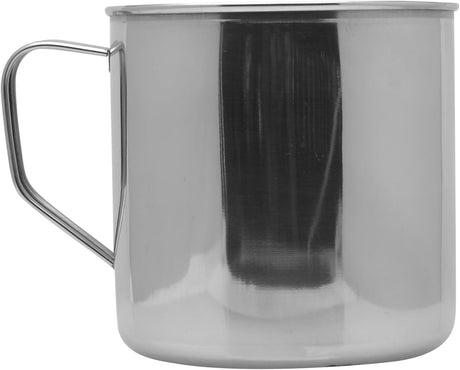Raj Stainless Steel Mug With Handle NM0014, Serving Mug Water Mug Tea & Coffee Serveware - 14CM - Al Kabayel Discount CentreRaj Stainless Steel Mug With Handle NM0014, Serving Mug Water Mug Tea & Coffee Serveware - 14CMMugsRAJAl Kabayel Discount Centre