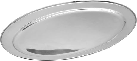 Raj Stainless Steel Oval Serving Tray OT0060, Rice Plate Salad Plate Side Plate Platter Serving Plate - 60CM - Al Kabayel Discount CentreRaj Stainless Steel Oval Serving Tray OT0060, Rice Plate Salad Plate Side Plate Platter Serving Plate - 60CMServing TraysRAJAl Kabayel Discount Centre