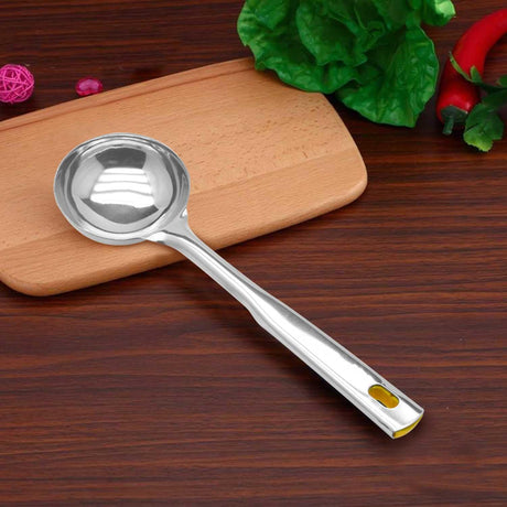 Raj Stainless Steel Prince Ladle 26.5 cm VPL001 – Versatile Cooking & Serving Spoon - Al Kabayel Discount CentreRaj Stainless Steel Prince Ladle 26.5 cm VPL001 – Versatile Cooking & Serving SpoonLadle SpoonRAJAl Kabayel Discount Centre