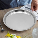 Raj Stainless Steel Round Dinner Plate Silver TP0012 Serveware Rice Plate - 28CM - Al Kabayel Discount CentreRaj Stainless Steel Round Dinner Plate Silver TP0012 Serveware Rice Plate - 28CMPlatesRAJAl Kabayel Discount Centre