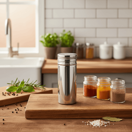 Raj Stainless Steel Spice Dispenser with Built - in Opener (20×7 cm) - Al Kabayel Discount CentreRaj Stainless Steel Spice Dispenser with Built - in Opener (20×7 cm)Kitchen Utensils & GadgetsRAJAl Kabayel Discount Centre