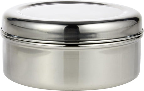 Raj Stainless Steel Storage Box 1PDD009 Nuts Bowl Food Container Serving Bowl Lunch Box - 14.5CM - Al Kabayel Discount CentreRaj Stainless Steel Storage Box 1PDD009 Nuts Bowl Food Container Serving Bowl Lunch Box - 14.5CMFood ContainersRAJAl Kabayel Discount Centre