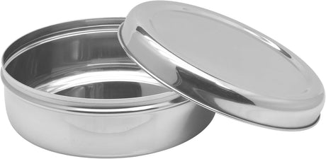 Raj Stainless Steel Storage Box PD0010 Nuts Bowl Food Container Serving Bowl Lunch Box - 17.5CM - Al Kabayel Discount CentreRaj Stainless Steel Storage Box PD0010 Nuts Bowl Food Container Serving Bowl Lunch Box - 17.5CMFood ContainersRAJAl Kabayel Discount Centre