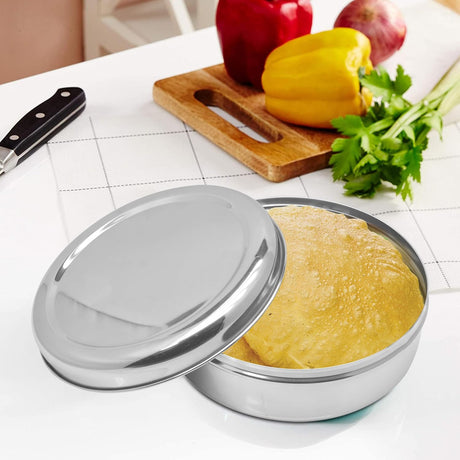 Raj Stainless Steel Storage Box PD0010 Nuts Bowl Food Container Serving Bowl Lunch Box - 17.5CM - Al Kabayel Discount CentreRaj Stainless Steel Storage Box PD0010 Nuts Bowl Food Container Serving Bowl Lunch Box - 17.5CMFood ContainersRAJAl Kabayel Discount Centre