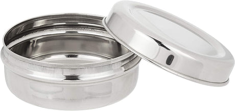 Raj Stainless Steel Storage Box PDD006, Nuts Bowl Food Container Serving Bowl Lunch Box - 9CM - Al Kabayel Discount CentreRaj Stainless Steel Storage Box PDD006, Nuts Bowl Food Container Serving Bowl Lunch Box - 9CMFood ContainersRAJAl Kabayel Discount Centre