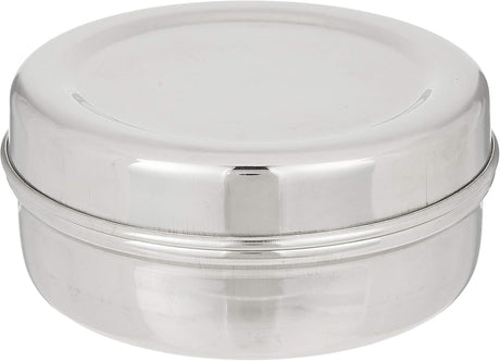 Raj Stainless Steel Storage Box PDD006, Nuts Bowl Food Container Serving Bowl Lunch Box - 9CM - Al Kabayel Discount CentreRaj Stainless Steel Storage Box PDD006, Nuts Bowl Food Container Serving Bowl Lunch Box - 9CMFood ContainersRAJAl Kabayel Discount Centre