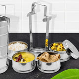 Raj Stainless Steel Tiffin Width 4 Tier BT0004 Containers Lunch Box Tiffin 4 Layer - 32CM - Al Kabayel Discount CentreRaj Stainless Steel Tiffin Width 4 Tier BT0004 Containers Lunch Box Tiffin 4 Layer - 32CMFood ContainersRAJAl Kabayel Discount Centre