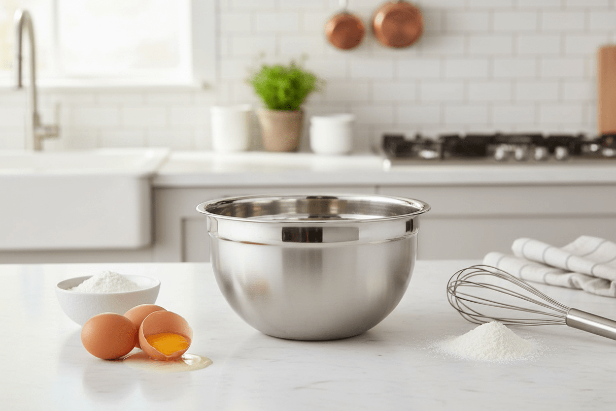 Raj Steel German Mixing Bowl | 18 cm | Stainless Steel | Silver | SGMB18 - Al Kabayel Discount CentreRaj Steel German Mixing Bowl | 18 cm | Stainless Steel | Silver | SGMB18BowlsRAJAl Kabayel Discount Centre