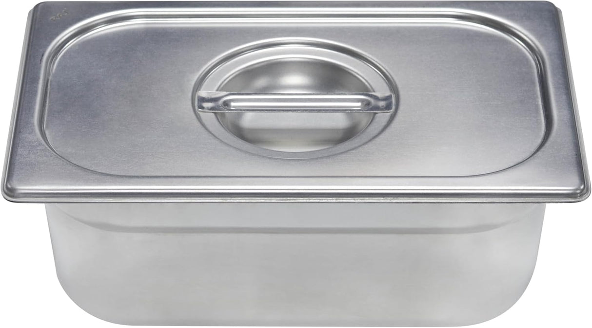 Raj Steel GN Pan Silver Gastronorm Pan Catering Pan Food Warmer Pan Food Storage Container - 26.5cmX16.2cmX10cm - Al Kabayel Discount CentreRaj Steel GN Pan Silver Gastronorm Pan Catering Pan Food Warmer Pan Food Storage Container - 26.5cmX16.2cmX10cmCookwareRAJAl Kabayel Discount Centre