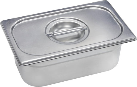 Raj Steel GN Pan Silver Gastronorm Pan Catering Pan Food Warmer Pan Food Storage Container - 26.5cmX16.2cmX10cm - Al Kabayel Discount CentreRaj Steel GN Pan Silver Gastronorm Pan Catering Pan Food Warmer Pan Food Storage Container - 26.5cmX16.2cmX10cmCookwareRAJAl Kabayel Discount Centre