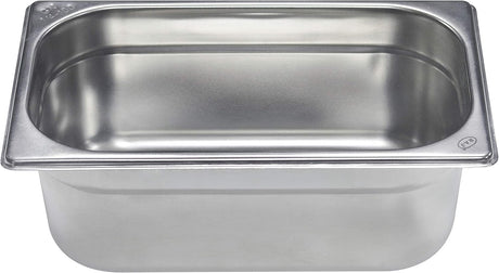 Raj Steel GN Pan Silver Gastronorm Pan Catering Pan Food Warmer Pan Food Storage Container - 26.5cmX16.2cmX10cm - Al Kabayel Discount CentreRaj Steel GN Pan Silver Gastronorm Pan Catering Pan Food Warmer Pan Food Storage Container - 26.5cmX16.2cmX10cmCookwareRAJAl Kabayel Discount Centre