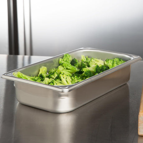 Raj Steel GN Pan Silver Gastronorm Pan Catering Pan Food Warmer Pan Food Storage Container - 26.5cmX16.2cmX10cm - Al Kabayel Discount CentreRaj Steel GN Pan Silver Gastronorm Pan Catering Pan Food Warmer Pan Food Storage Container - 26.5cmX16.2cmX10cmCookwareRAJAl Kabayel Discount Centre