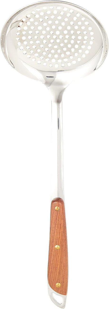 Raj Wooden Handle Skimmer 40 cm RW0003 – Deep Fry & Pasta Strainer Spoon - Al Kabayel Discount CentreRaj Wooden Handle Skimmer 40 cm RW0003 – Deep Fry & Pasta Strainer SpoonSkimmerRAJAl Kabayel Discount Centre