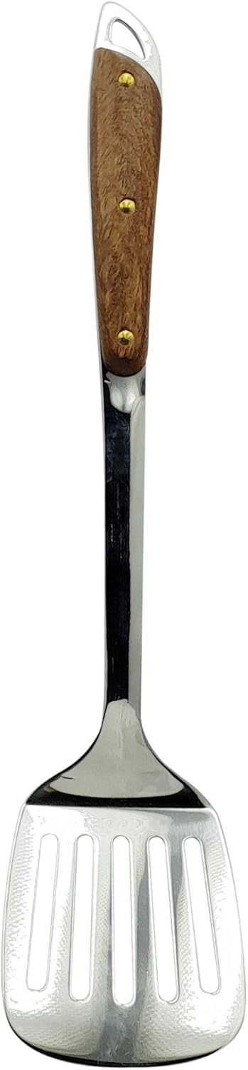 Raj Wooden Handle Slotted Turner 39 cm RW0004 – Chapati & Omelette Cooking Turner - Al Kabayel Discount CentreRaj Wooden Handle Slotted Turner 39 cm RW0004 – Chapati & Omelette Cooking TurnerTurner SpatulaRAJAl Kabayel Discount Centre