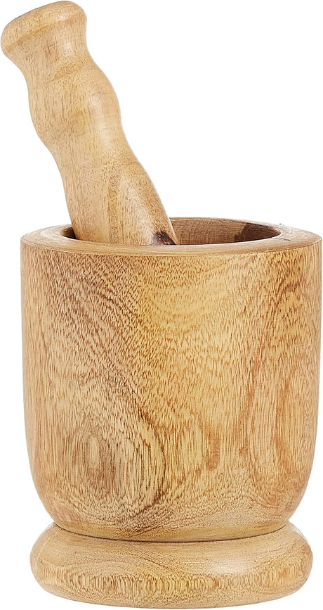 Raj Wooden Mortar And Pestle Set WMO002 Garlic Crusher Manual Spices Grinder Chutney Maker Ideal for Ginger Garlic Herbs Grinder - 10.5CM - Al Kabayel Discount CentreRaj Wooden Mortar And Pestle Set WMO002 Garlic Crusher Manual Spices Grinder Chutney Maker Ideal for Ginger Garlic Herbs Grinder - 10.5CMKitchen Utensils & GadgetsRAJAl Kabayel Discount Centre