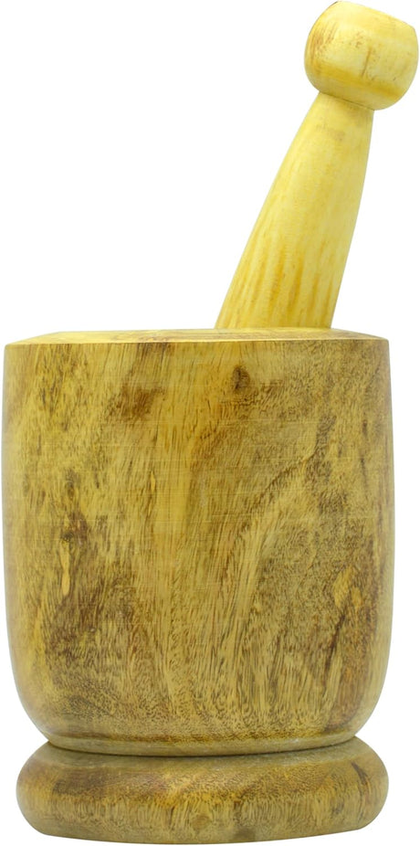 Raj Wooden Mortar And Pestle Set Wooden WMO003, Garlic Crusher , Manual Spices Grinder Chutney Maker Ideal for Ginger Garlic, Herbs Grinder - 12CM - Al Kabayel Discount CentreRaj Wooden Mortar And Pestle Set Wooden WMO003, Garlic Crusher , Manual Spices Grinder Chutney Maker Ideal for Ginger Garlic, Herbs Grinder - 12CMKitchen Utensils & GadgetsRAJAl Kabayel Discount Centre