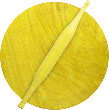 Raj Wooden Rolling Pin and Board Set Wooden WCB012 Chakla Belan Roti Roller Chapati Maker, Roti Maker, Tortilla Roller - 12Inch - Al Kabayel Discount CentreRaj Wooden Rolling Pin and Board Set Wooden WCB012 Chakla Belan Roti Roller Chapati Maker, Roti Maker, Tortilla Roller - 12InchKitchen Utensils & GadgetsRAJAl Kabayel Discount Centre
