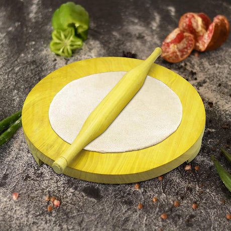 Raj Wooden Rolling Pin and Board Set Wooden WCB012 Chakla Belan Roti Roller Chapati Maker, Roti Maker, Tortilla Roller - 12Inch - Al Kabayel Discount CentreRaj Wooden Rolling Pin and Board Set Wooden WCB012 Chakla Belan Roti Roller Chapati Maker, Roti Maker, Tortilla Roller - 12InchKitchen Utensils & GadgetsRAJAl Kabayel Discount Centre
