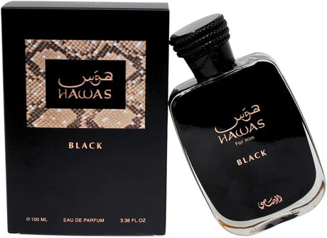 Rasasi Hawas Black Eau de Parfum for Men 100ml – Dark Seductive Aromatic Power Scent - Al Kabayel Discount CentreRasasi Hawas Black Eau de Parfum for Men 100ml – Dark Seductive Aromatic Power ScentPerfumesRASASIAl Kabayel Discount Centre
