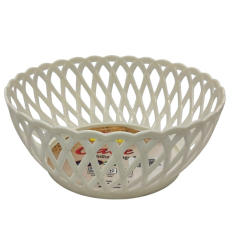 Ratan Cane Plastic Round Fruit Bowl Basket (Medium) - 20cmX8cm - White - Al Kabayel Discount CentreRatan Cane Plastic Round Fruit Bowl Basket (Medium) - 20cmX8cm - WhiteOrganizers & AccessoriesRATANAl Kabayel Discount Centre