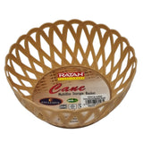 Ratan Cane Plastic Round Fruit Bowl Basket (Small) - 15cmX7cm - BurlyWood - Al Kabayel Discount CentreRatan Cane Plastic Round Fruit Bowl Basket (Small) - 15cmX7cm - BurlyWoodOrganizers & AccessoriesRATANAl Kabayel Discount Centre