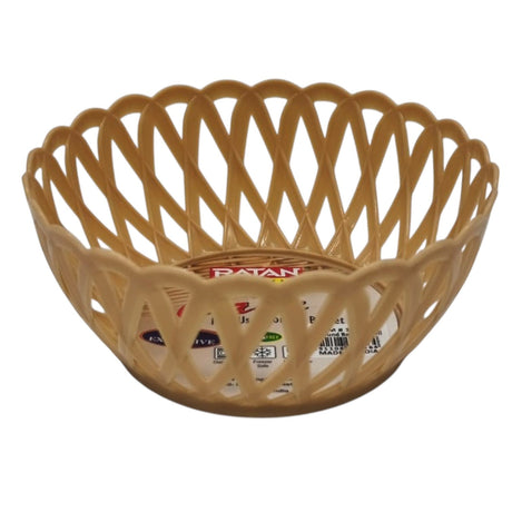 Ratan Cane Plastic Round Fruit Bowl Basket (Small) - 15cmX7cm - BurlyWood - Al Kabayel Discount CentreRatan Cane Plastic Round Fruit Bowl Basket (Small) - 15cmX7cm - BurlyWoodOrganizers & AccessoriesRATANAl Kabayel Discount Centre