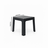 Rattan-Style Plastic Coffee Table - 43×42cm - Black / White - Al Kabayel Discount CentreRattan-Style Plastic Coffee Table - 43×42cm - Black / WhiteOrganizers & AccessoriesAKDCAl Kabayel Discount Centre