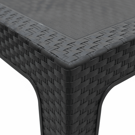 Rattan-Style Plastic Coffee Table - 43×42cm - Black / White - Al Kabayel Discount CentreRattan-Style Plastic Coffee Table - 43×42cm - Black / WhiteOrganizers & AccessoriesAKDCAl Kabayel Discount Centre