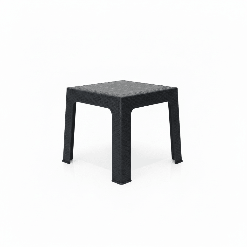 Rattan-Style Plastic Coffee Table - 43×42cm - Black / White - Al Kabayel Discount CentreRattan-Style Plastic Coffee Table - 43×42cm - Black / WhiteOrganizers & AccessoriesAKDCAl Kabayel Discount Centre