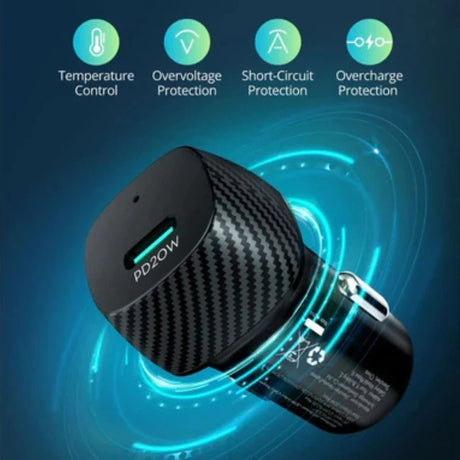 RAVPOWER PD Pioneer 20 Watt 1 - Port Car Charger - Black - Al Kabayel Discount CentreRAVPOWER PD Pioneer 20 Watt 1 - Port Car Charger - BlackCords & AdaptersRAVPOWERAl Kabayel Discount Centre