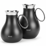 RAZ 2 Piece Vacuum Flask Set 0.5L & 1.0L – Classic Black Thermal Insulated Bottles with Silver Finish - Al Kabayel Discount CentreRAZ 2 Piece Vacuum Flask Set 0.5L & 1.0L – Classic Black Thermal Insulated Bottles with Silver FinishThermosRAZAl Kabayel Discount Centre