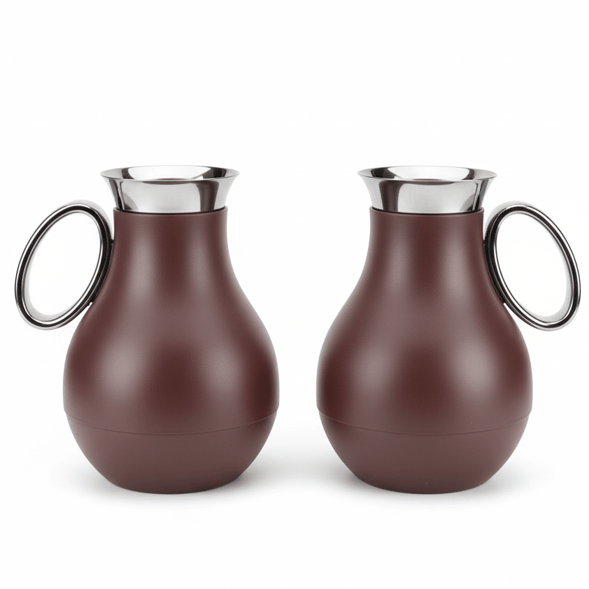 RAZ 2 Piece Vacuum Flask Set 0.5L & 1.0L – Matte Red Thermal Insulated Bottles with Silver Finish for Hot & Cold Beverages - Al Kabayel Discount CentreRAZ 2 Piece Vacuum Flask Set 0.5L & 1.0L – Matte Red Thermal Insulated Bottles with Silver Finish for Hot & Cold BeveragesThermosRAZAl Kabayel Discount Centre