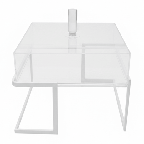 RAZ Large Square Clear Acrylic Dessert Showcase Box with Protective Lid and Sturdy White Metal Base for Bakery Display – 27×27×22 cm - Al Kabayel Discount CentreRAZ Large Square Clear Acrylic Dessert Showcase Box with Protective Lid and Sturdy White Metal Base for Bakery Display – 27×27×22 cmServing TraysRAZAl Kabayel Discount Centre