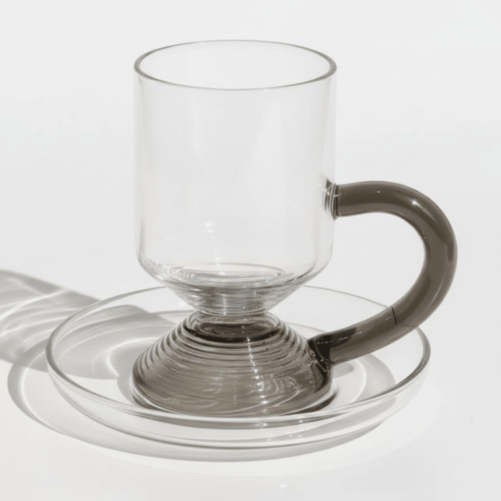 RAZ Levita 18-Piece Tea & Coffee Glass Set | Floating Handle | 6 Large Cups, 6 Small Cups & 6 Saucers | Gray - Al Kabayel Discount CentreRAZ Levita 18-Piece Tea & Coffee Glass Set | Floating Handle | 6 Large Cups, 6 Small Cups & 6 Saucers | GrayTea SetsRAZAl Kabayel Discount Centre