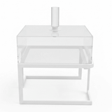 RAZ Premium Clear Acrylic Square Dessert Display Box with Transparent Lid and White Metal Stand for Cake & Pastry Presentation – 21.5×21.5×21 cm - Al Kabayel Discount CentreRAZ Premium Clear Acrylic Square Dessert Display Box with Transparent Lid and White Metal Stand for Cake & Pastry Presentation – 21.5×21.5×21 cmServing TraysRAZAl Kabayel Discount Centre