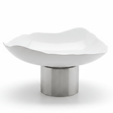 Raz Silver Metal Footed White Ceramic Candy Bowl for Sweets, Dates & Serving Display 25 × 13 cm - Al Kabayel Discount CentreRaz Silver Metal Footed White Ceramic Candy Bowl for Sweets, Dates & Serving Display 25 × 13 cmBowlsRAZAl Kabayel Discount Centre