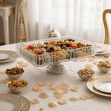 Rectangle Acrylic Candy Tray with Silver Metal Footed Base | 32×21cm | Crystal Clear Serving Dish - Al Kabayel Discount CentreRectangle Acrylic Candy Tray with Silver Metal Footed Base | 32×21cm | Crystal Clear Serving DishServing TraysAKDCAl Kabayel Discount Centre