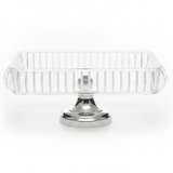 Rectangle Acrylic Candy Tray with Silver Metal Footed Base | 32×21cm | Crystal Clear Serving Dish - Al Kabayel Discount CentreRectangle Acrylic Candy Tray with Silver Metal Footed Base | 32×21cm | Crystal Clear Serving DishServing TraysAKDCAl Kabayel Discount Centre