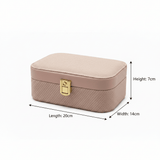 Rectangle Rexin Jewellery Box - 20×14×7cm - Grey / Pink / Cream - Al Kabayel Discount CentreRectangle Rexin Jewellery Box - 20×14×7cm - Grey / Pink / CreamOrganizers & AccessoriesAKDCAl Kabayel Discount Centre