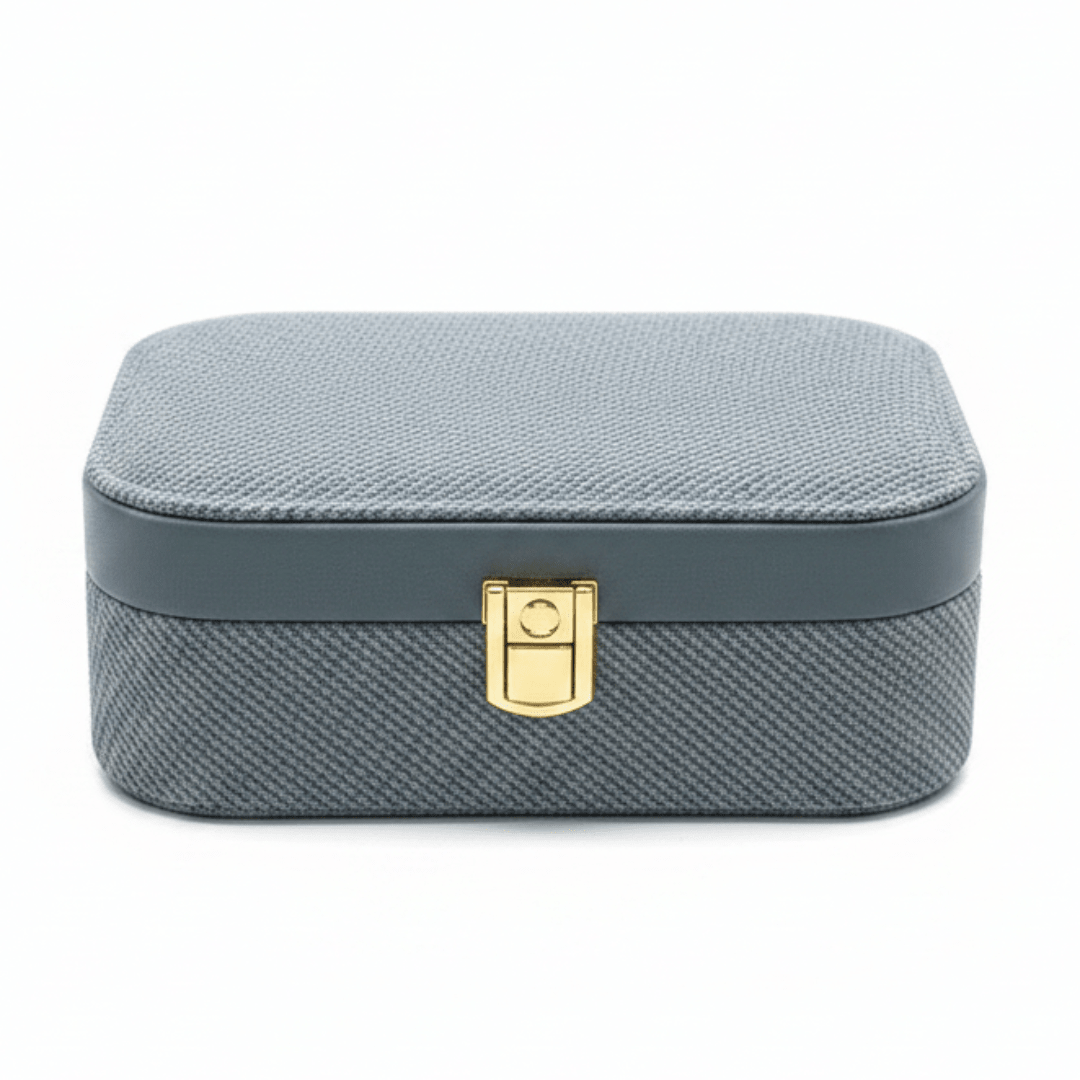 Rectangle Rexin Jewellery Box - 20×14×7cm - Grey / Pink / Cream - Al Kabayel Discount CentreRectangle Rexin Jewellery Box - 20×14×7cm - Grey / Pink / CreamOrganizers & AccessoriesAKDCAl Kabayel Discount Centre