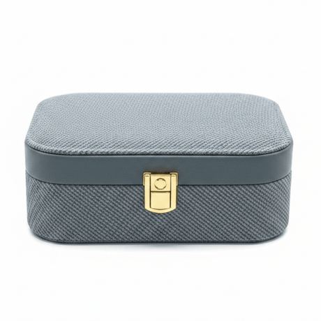 Rectangle Rexin Jewellery Box - 20×14×7cm - Grey / Pink / Cream - Al Kabayel Discount CentreRectangle Rexin Jewellery Box - 20×14×7cm - Grey / Pink / CreamOrganizers & AccessoriesAKDCAl Kabayel Discount Centre