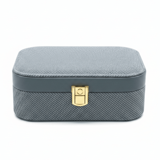 Rectangle Rexin Jewellery Box - 20×14×7cm - Grey / Pink / Cream - Al Kabayel Discount CentreRectangle Rexin Jewellery Box - 20×14×7cm - Grey / Pink / CreamOrganizers & AccessoriesAKDCAl Kabayel Discount Centre