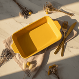 Rectangular Ceramic Baking Dish with Floral Handle Design In Assorted Colours – Stylish Oven - to - Serve Dish (26×18 cm) - Al Kabayel Discount CentreRectangular Ceramic Baking Dish with Floral Handle Design In Assorted Colours – Stylish Oven - to - Serve Dish (26×18 cm)Roasting PansAKDCAl Kabayel Discount Centre