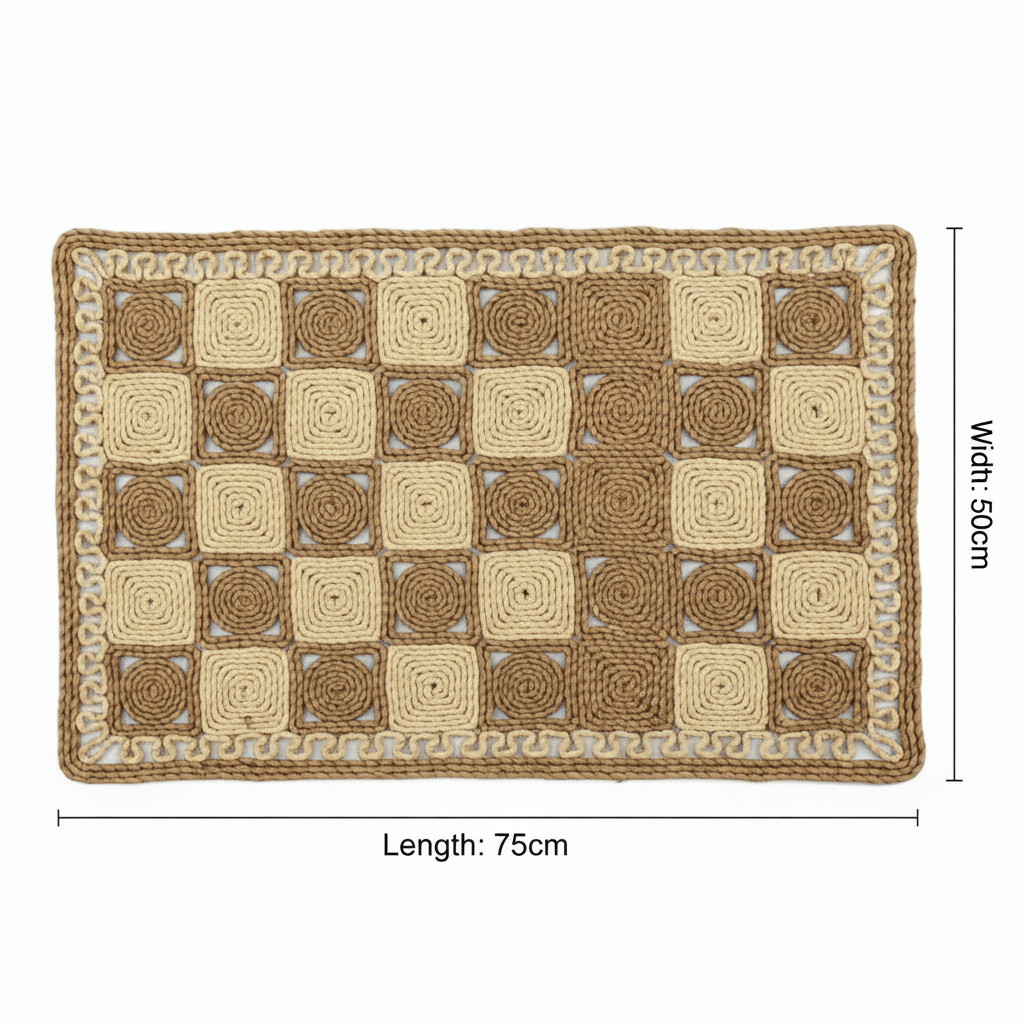 Rectangular Rattan Door Mat Natural Woven Entrance Rug - 75×50cm - Al Kabayel Discount CentreRectangular Rattan Door Mat Natural Woven Entrance Rug - 75×50cmDoormatsAKDCAl Kabayel Discount Centre