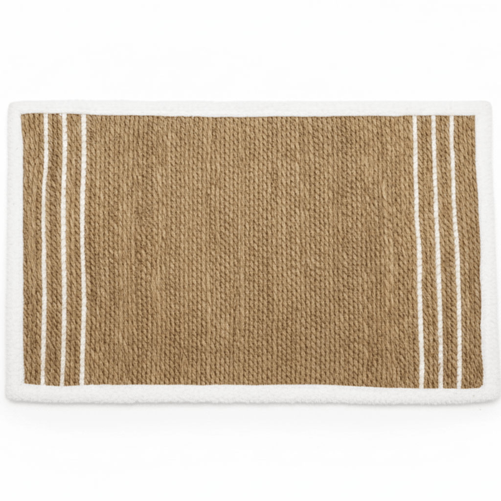 Rectangular Seagrass Mat Natural Braided Rug with White Border - 60×90 cm - Al Kabayel Discount CentreRectangular Seagrass Mat Natural Braided Rug with White Border - 60×90 cmDoormatsAKDCAl Kabayel Discount Centre