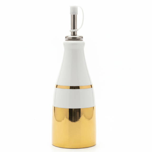 Red Cherry Luxury Gold & White Ceramic Oil Dispenser Bottle for Elegant Kitchen & Dining Use – 250ml - Al Kabayel Discount CentreRed Cherry Luxury Gold & White Ceramic Oil Dispenser Bottle for Elegant Kitchen & Dining Use – 250mlKitchen Utensils & GadgetsRED CHERRYAl Kabayel Discount Centre