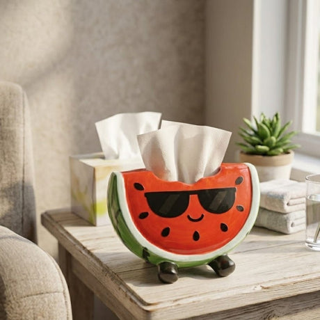 Red & Green Watermelon Slice Ceramic Napkin Holder – 20×15 cm - Al Kabayel Discount CentreRed & Green Watermelon Slice Ceramic Napkin Holder – 20×15 cmNapkin Holders & Tissue BoxAKDCAl Kabayel Discount Centre