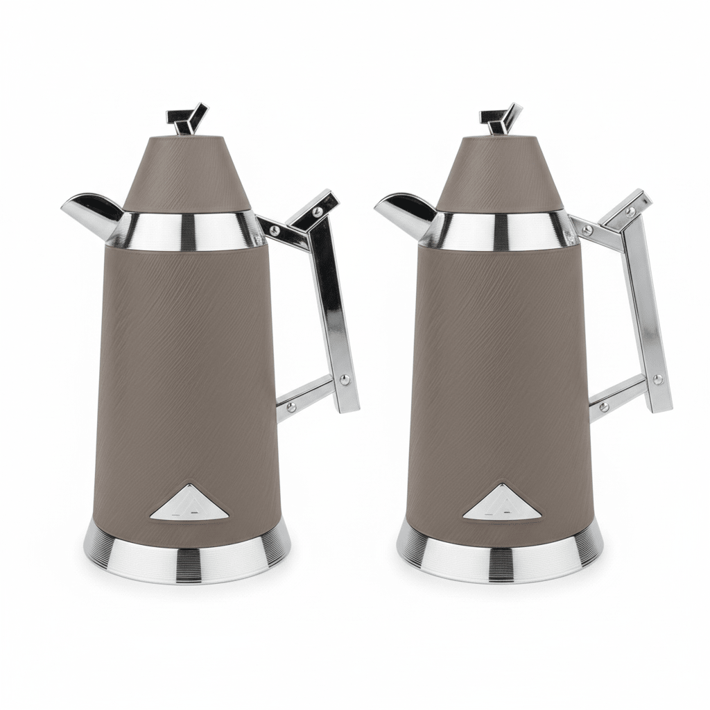 Red Home Dallah Vacuum Flask – Brown & Silver – 1L + 1L Set - Al Kabayel Discount CentreRed Home Dallah Vacuum Flask – Brown & Silver – 1L + 1L SetThermosRED HOMEAl Kabayel Discount Centre